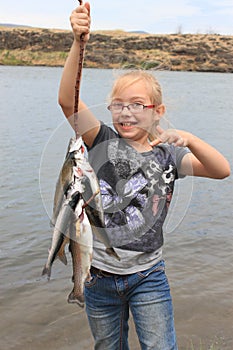 Girl with Rainbow Trout