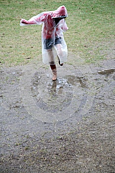 Girl in a raincoat