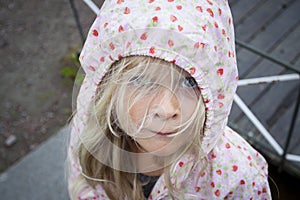 Girl in raincoat