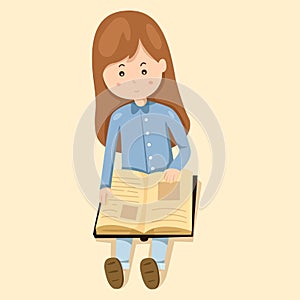 Girl read book