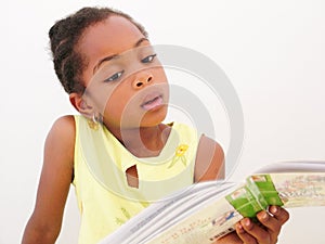 Girl reading book