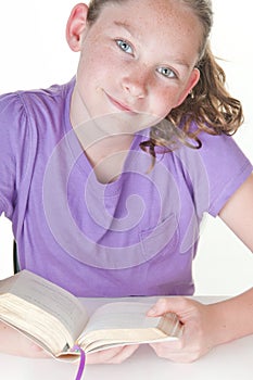 Girl reading book