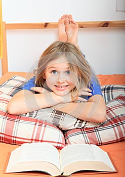 Girl reading a book