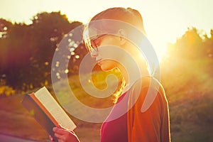 Girl reading book