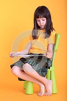 Girl reading book