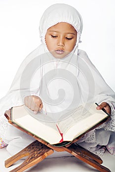 Girl Reading the Quran
