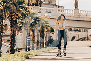 Girl ready for roller skating