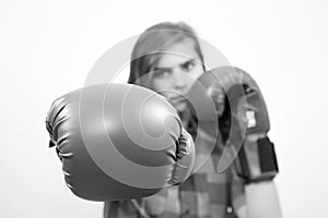 Girl ready to fight