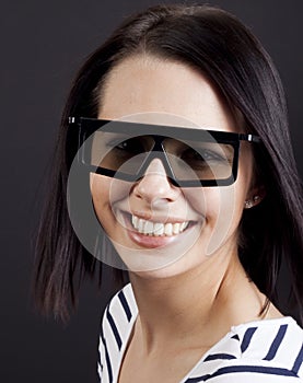 Girl Ready to Watch 3d