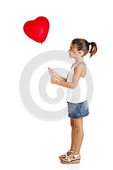 Girl with a red balloon