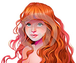 Girl with red hair