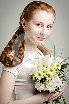 Girl with Red plait photo