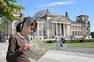 Girl at the Reichstag photo