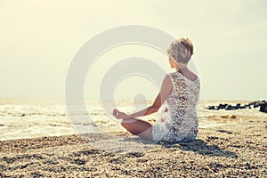 Girl relax on the beach