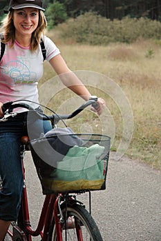 Girl relax biking