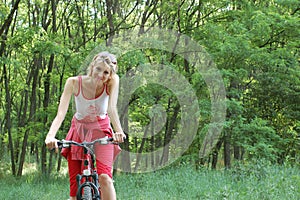 Girl relax biking