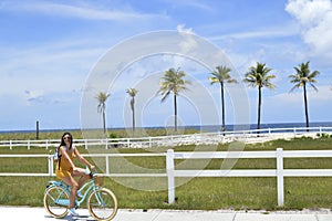 girl riding bicycle