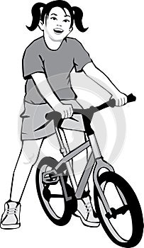 Girl riding bike