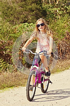 Girl riding bike