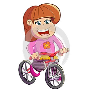 Girl riding a bike