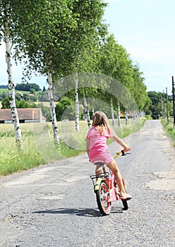 Girl riding a bike