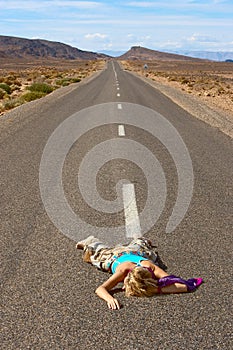 Girl on the road
