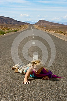 Girl on the road