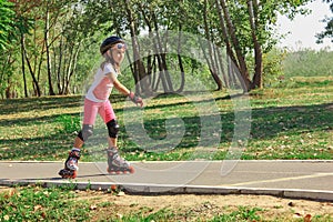 Girl on the rollerblades