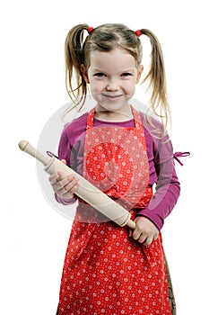 Girl with rolling-pin