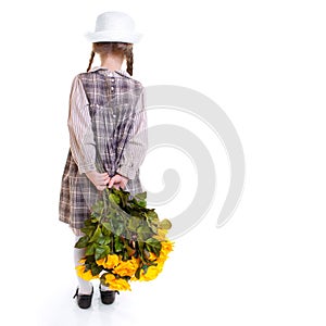 Girl with rosses