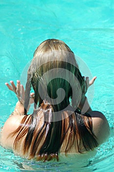 Girl's wet hair