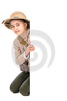 Girl in safari costume