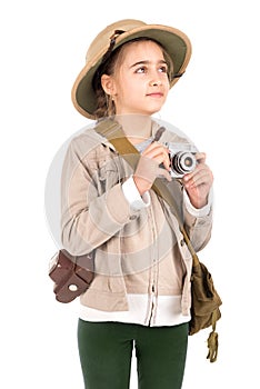 Girl in safari costume