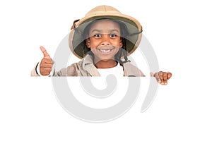 Girl in safari costume