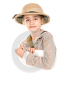 Girl in safari costume