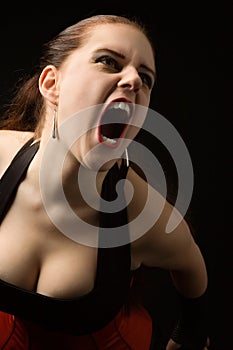 Girl screaming