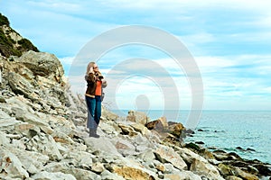 Girl on sea