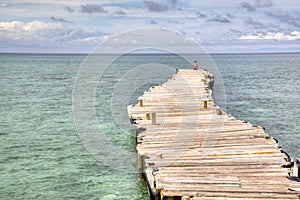 Girl at the sea at Islas San Bernardo