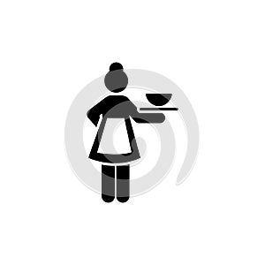 Girl, services, job, hotel, food icon. Element of hotel pictogram icon. Premium quality graphic design icon. Signs and symbols