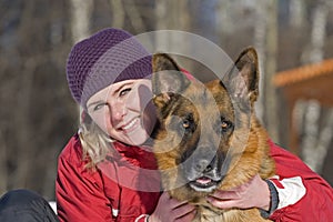 Girl and shepherd