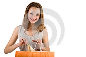 Girl with shopping bag