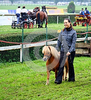 Girl showing a mini pony