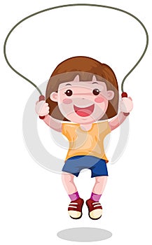 Girl skipping