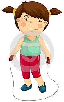 Girl skipping