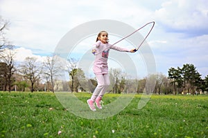 Girl with skipping rope