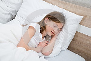 Girl Sleeping In Bed