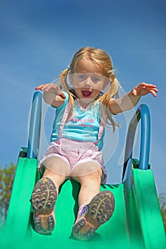 The Girl on the slide