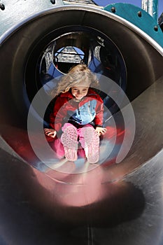 Girl in a slide