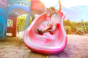 Girl on Slide