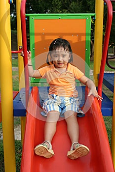 Girl on the slides